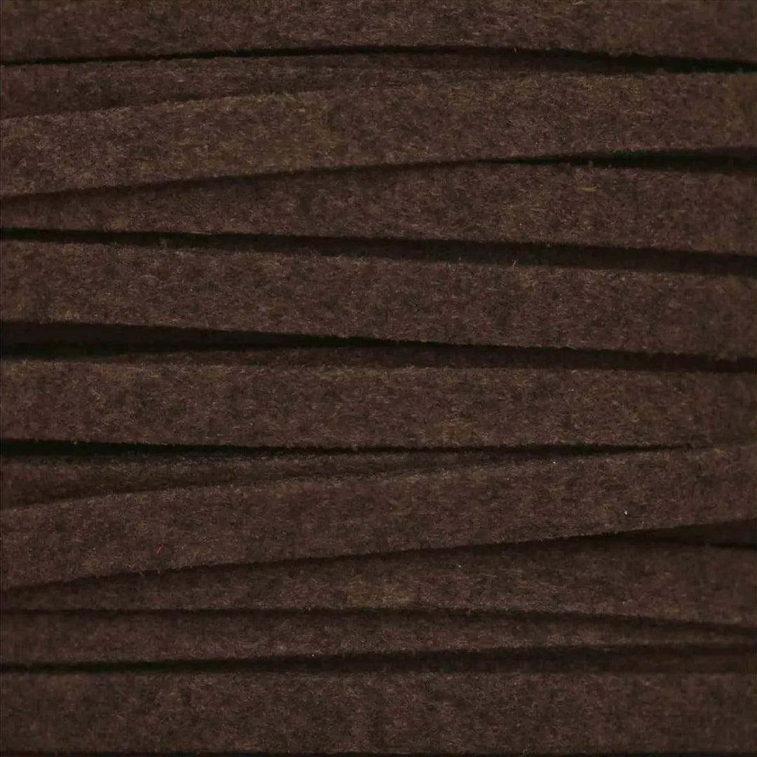 Snor, mørk brun, ruskind, 3-4 mm x 1,5 m Tax