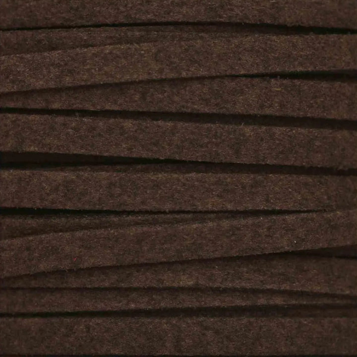 Snor, mørk brun, ruskind, 3-4 mm x 1,5 m Tax