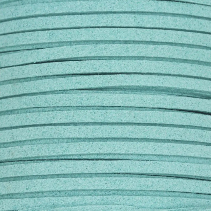 Snor, lys blå, ruskind, 3 mm x 1,5 m Tax