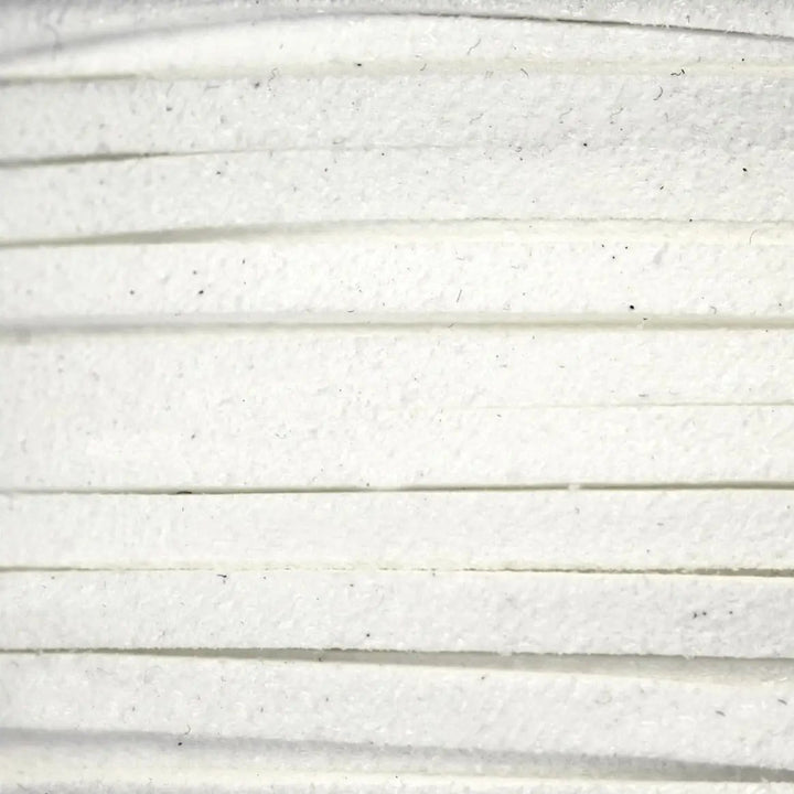 Snor, hvid, ruskind, 3 mm x 1,5 m Tax