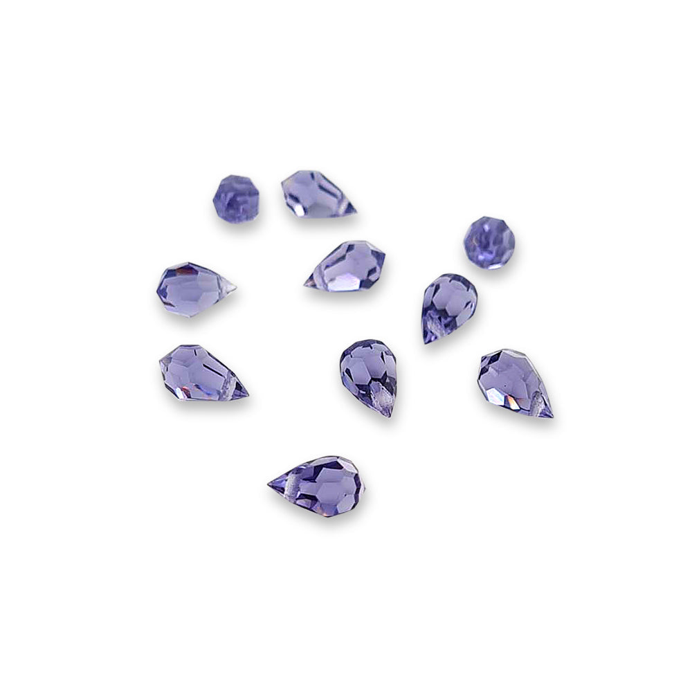 Find Blå glasperler, preciosa crystal drops, tanzanite, 6 x 10 mm hos Beadhouse of Copenhagen i dag, med en altid hurtig levering!