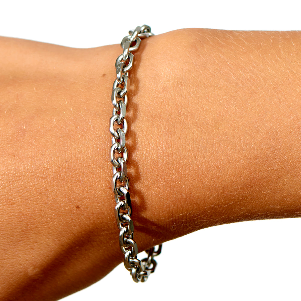 Find Armbånd, anker facet kæde, stål, 18-22 cm/5 mm hos Beadhouse of Copenhagen i dag, med en altid hurtig levering!