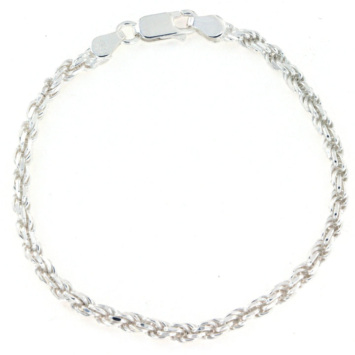 Armbånd, cordel kæde, sterlingsølv, 16-19 cm/3,2 mm Spain