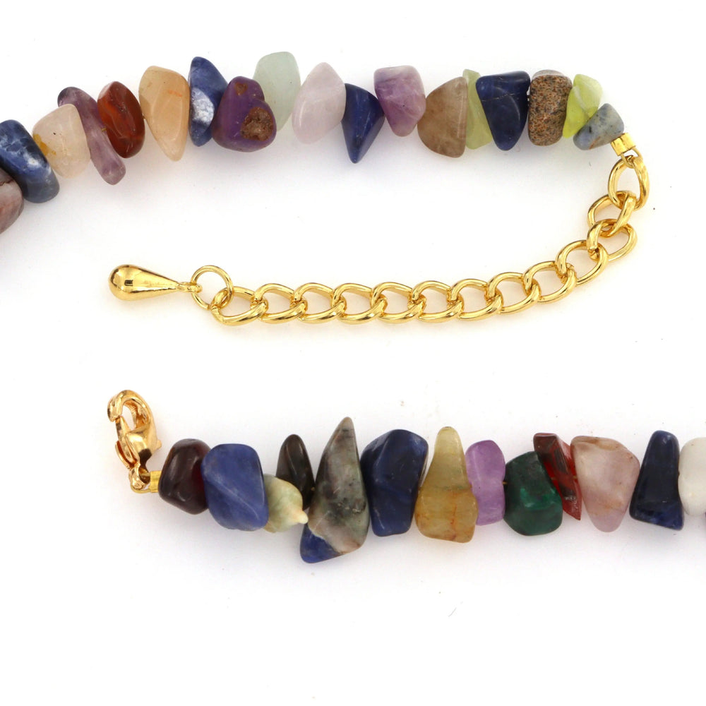 Halskæde, blandede smykkesten chips, 40-45 cm Beadhouse of Copenhagen