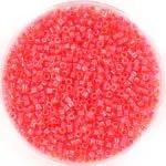 Pink glasperler, miyuki delica beads, luminous poppy red Krea
