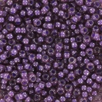 Lilla glasperler, miyuki rocailles seed beads, fancy lined lavender Krea